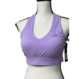 Skechers Sport Racerback Seamless Sports Bra, Lilac, Sz. XL
